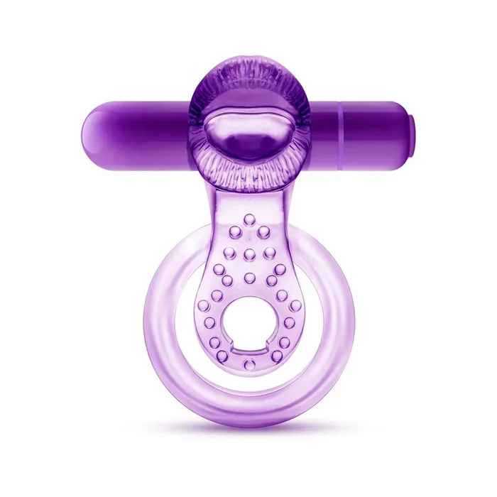 Play With Me – Lick It – Vibrating Double Strap Cock Ring – Purple