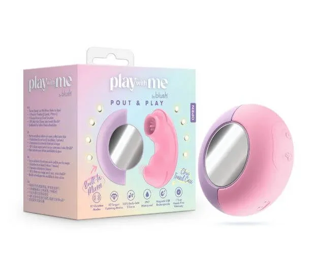 Play With Me Pout and Play Dual End Vibrator Pink