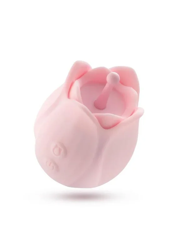 Play with Me Romanic Rose Rechargeable Silicone Nipple and Clitoral Stimulator with 3 Interchangeable Attachments