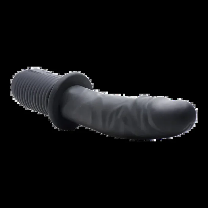 Power Pounder Silicone Dildo Thrusting Vibrator – Black