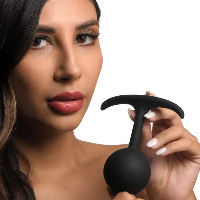 Premium Silicone Round Weighted Anal Plug – XL