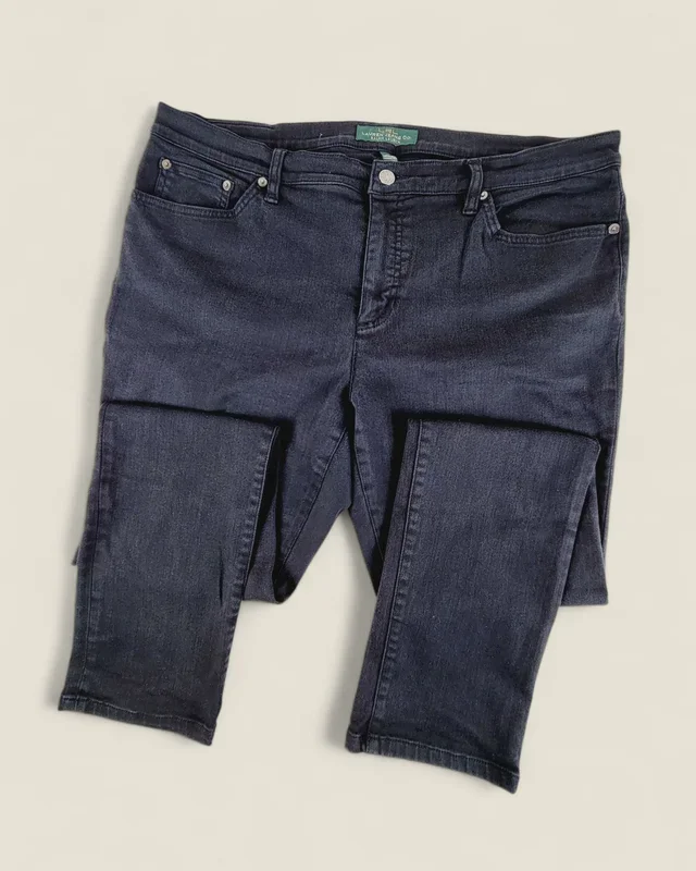 RALPH LAUREN BLACK JEANS LADIES SIZE 16 PRE-LOVED