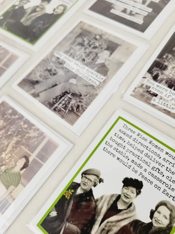 Raven’s Rest Studio, Holiday Vintage Edgy Greeting Cards