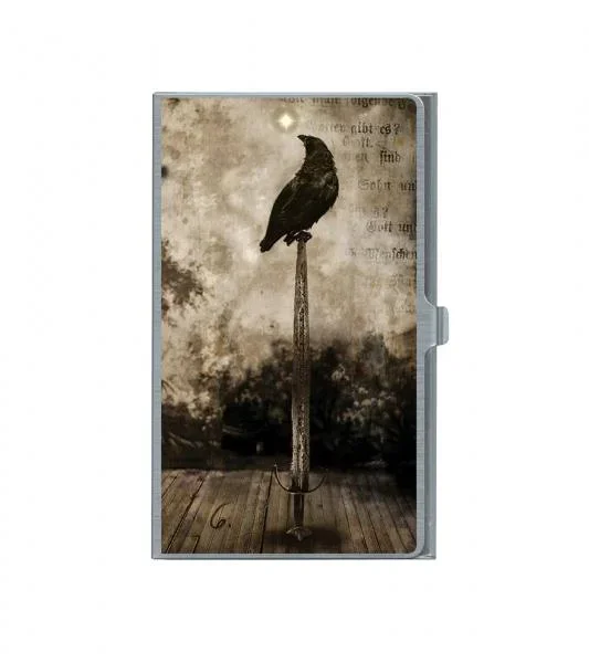 Raven on Sword Card Case