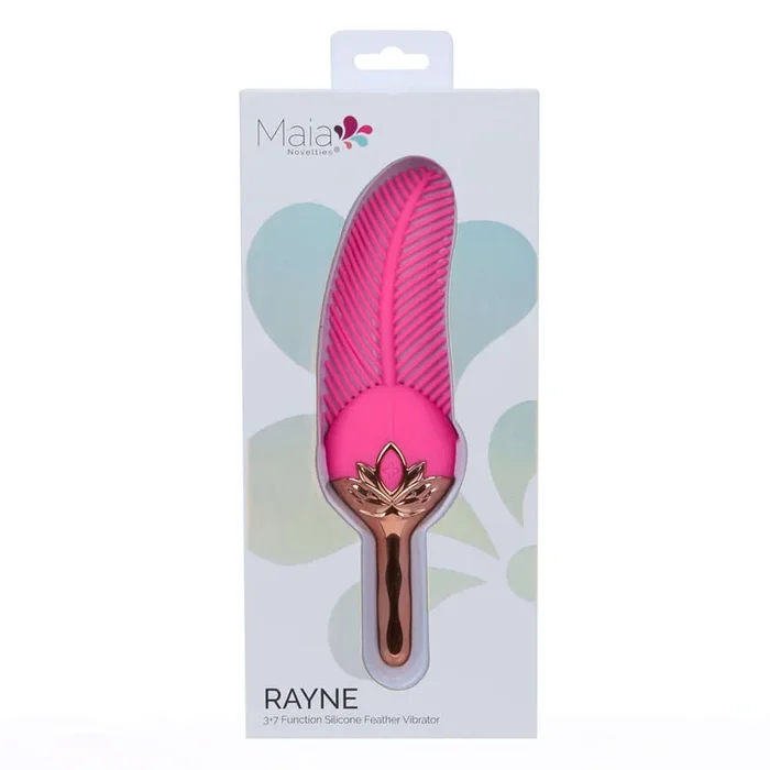 Rayne Silicone Feather Vibrator Pink by Maia Toys