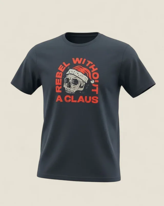 Rebel Lane Apparel Co., Holiday TShirts & Tanks- Rebel Without A Claus