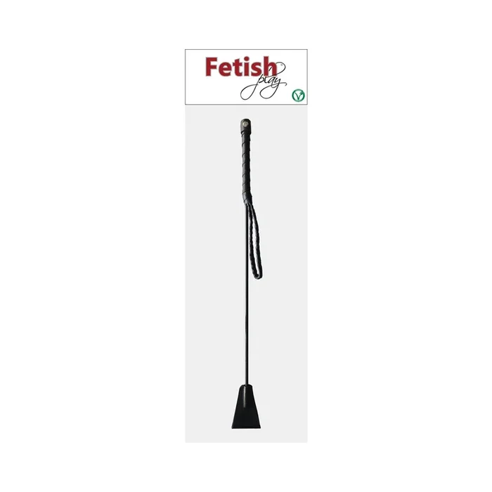 Rouge Fetish Play Vegan Riding Crop Black