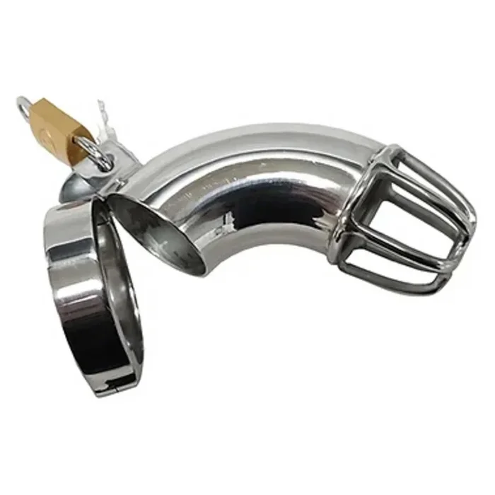 Rouge Stainless Steel Chastity Cock Cage with Padlock