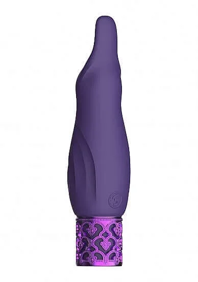 Royal Gems Sparkle Purple Rechargeable Silicone Bullet Vibrator
