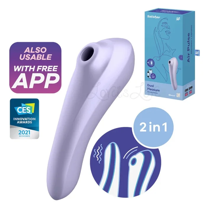 Satisfyer Dual Pleasure Insertable App-Controlled Clit Vibrator Mauve