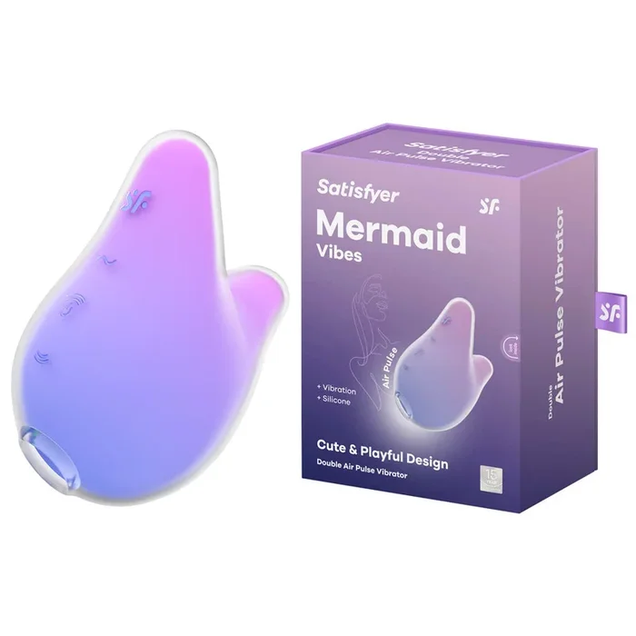 Satisfyer Mermaid Vibes – Violet/Pink – Violet/Pink USB Rechargeable Air Pulse Stimulator