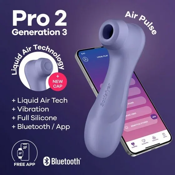 Satisfyer Pro 2 Generation 3 App-Controlled Liquid Air Technology [Authorized Retailer](New Edition 2025)
