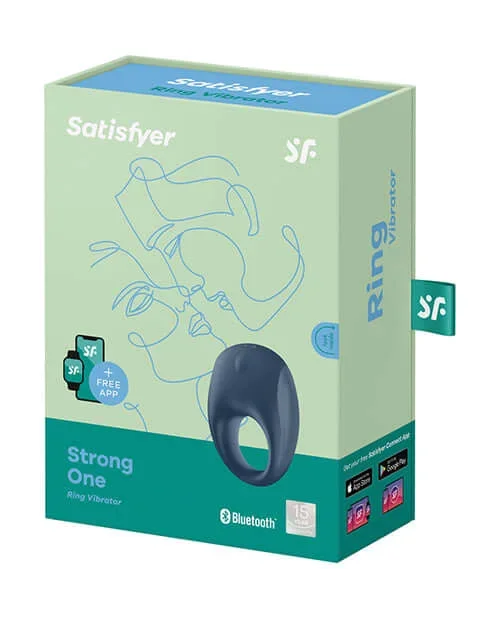 Satisfyer Strong One Ring with App Blue Cock Ring