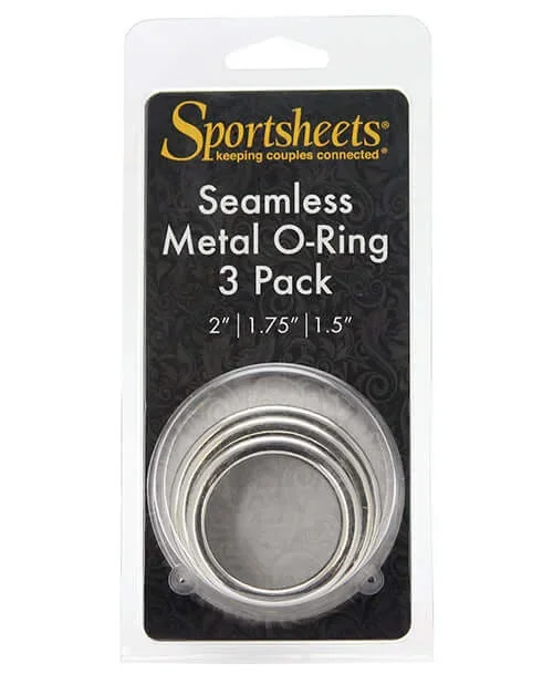 Seamless Metal O-Ring 3 Pack 1.5 inches 1.75 inches and 2 inches