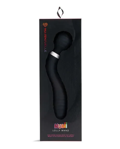 Sensuelle Nubii Lolly Wand Massager Vibrator in Black by NU Sensuelle Novelties