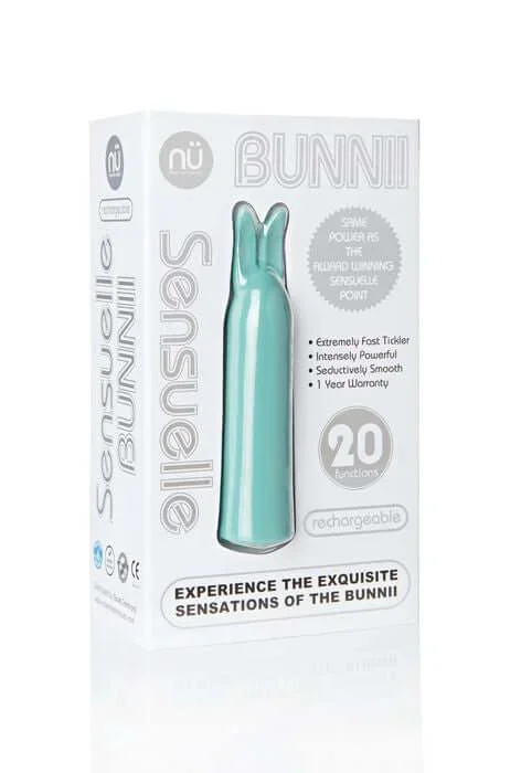 Sensuelle Point Bunny 20 Function Vibrator – Teal Blue | Powerful, Smooth & Rechargeable