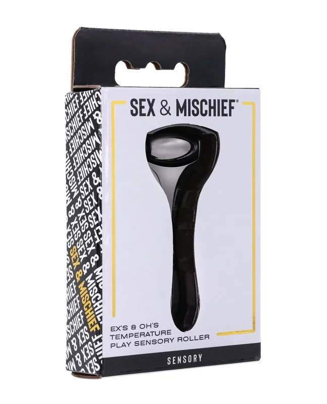 Sex & Mischief Ex’s & Oh’s Temperature Play Sensory Roller – Black