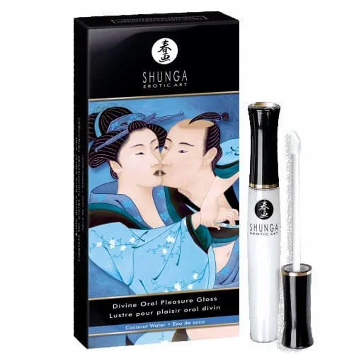 Shunga Erotic Art Divine Oral Pleasure Lip Gloss: Coconut Flavor 1 Oz