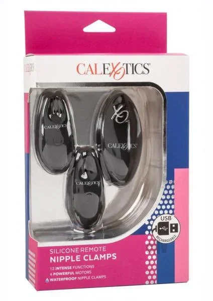Silicone Nipple Clamps W/remote – Black