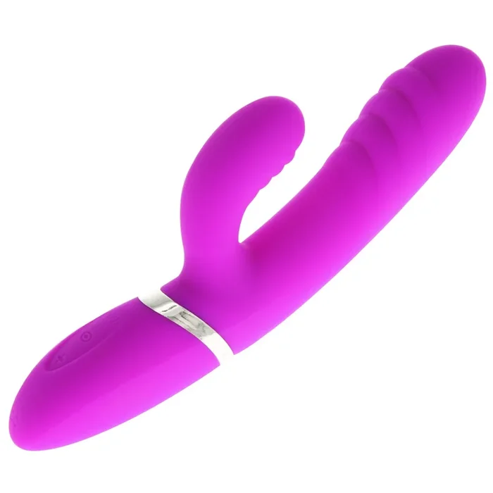 Silicone Rabbit Vibrator with Power Boost – Purpura