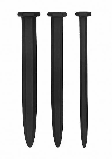 Silicone Screw Plug Set – Urethral Sounding – Black