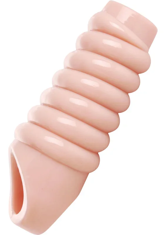 Size Matters Really Ample Ribbed Penis Enhancer Sheath