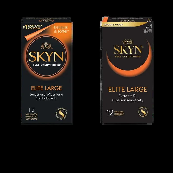 SKYN Elite Large Condoms | Non-Latex, Ultra-Soft & Larger Comfortable Fit