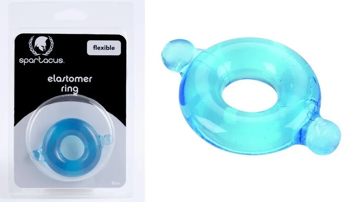 Spartacus Elastomer Cock Ring Blue Small (Inner Diameter: 15 mm)