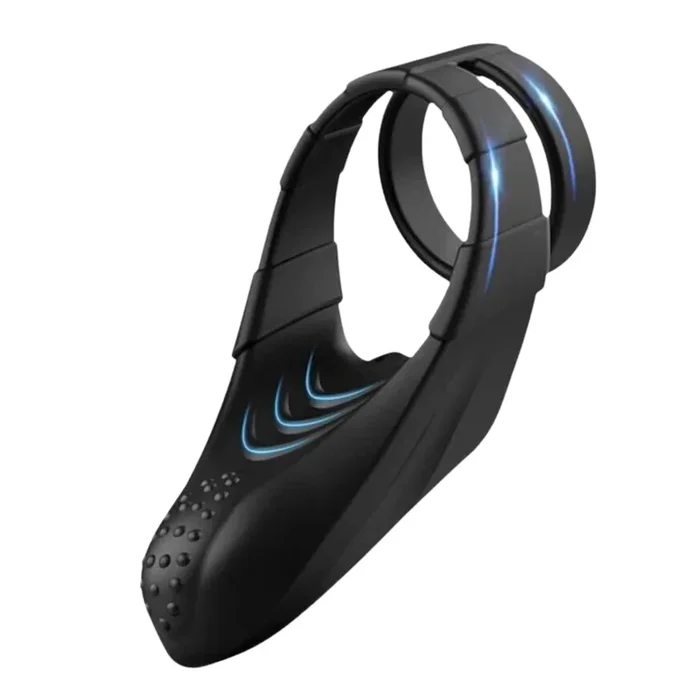 Sperm Locking Dual Cock Ring with Taint Teaser