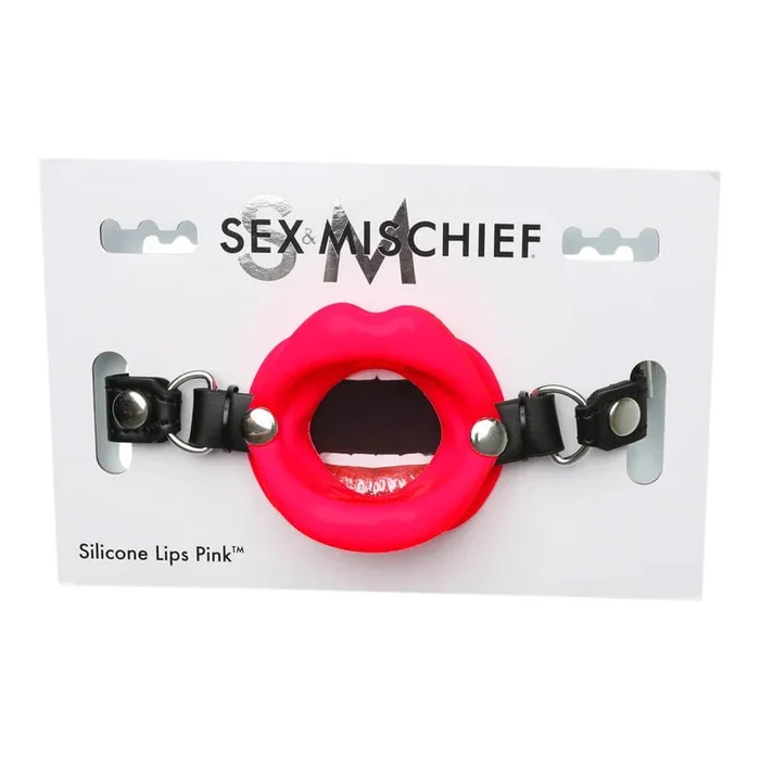 Sportsheets Sex and Mischief Silicone Lips Mouth Gag Red
