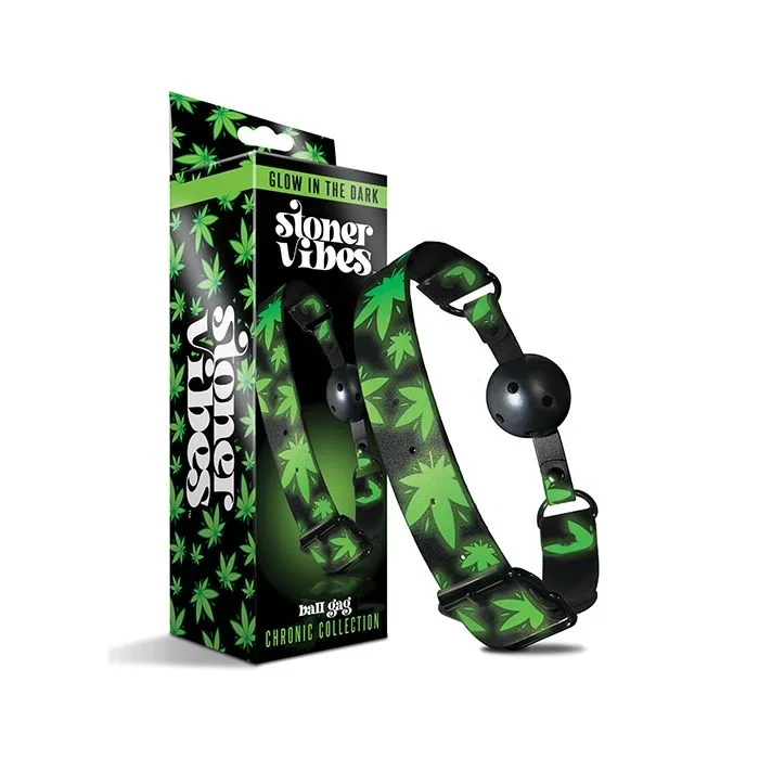Stoner Vibes Glow in the Dark Breathable Ball Gag