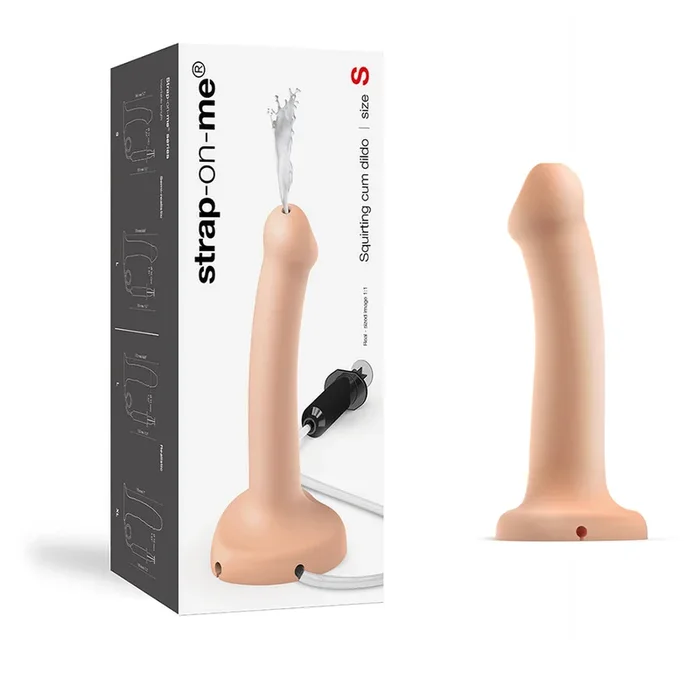 Strap-On-Me Squirting Cum Dildo Vanilla Small (fluid not included)
