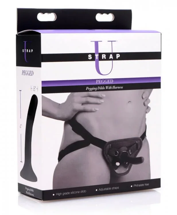 Strap U Pegging Dildo with Harness by XR Brands: Dive into Beginner’s Pegging with Confidence!*
