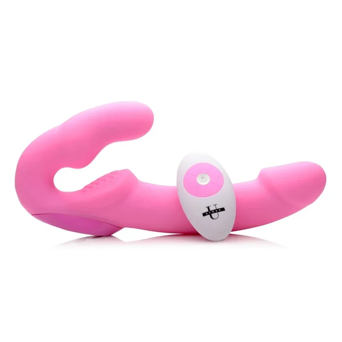 Strap U Urge Remote Control Vibrating Silicone Strapless Strap-On Pink
