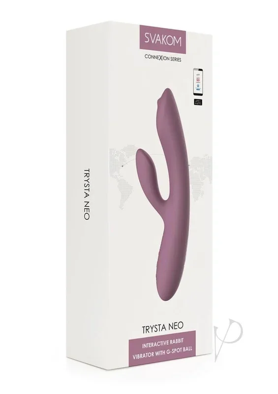 Svakom Trysta Neo Lavender | Interactive Rabbit Vibrator with G-Spot Ball