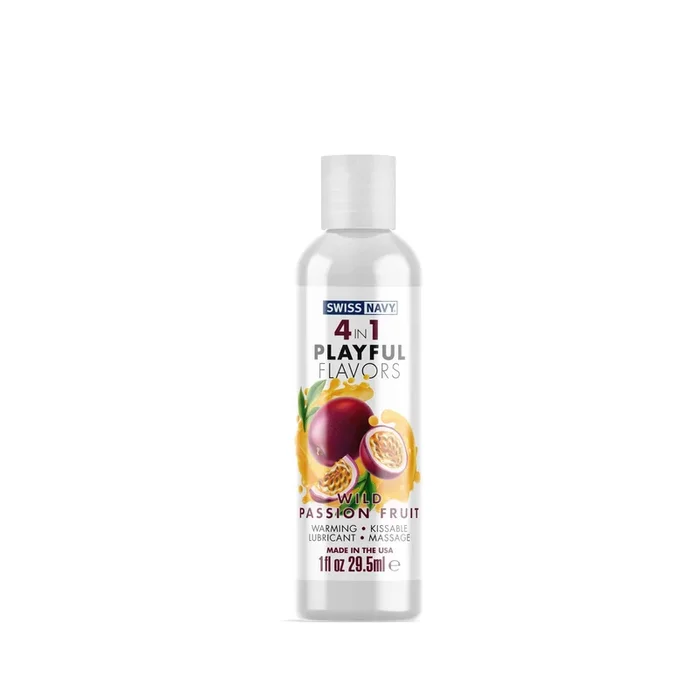 Swiss Navy 4 In 1 Playful Flavors Wild Passion Fruit 1 Oz