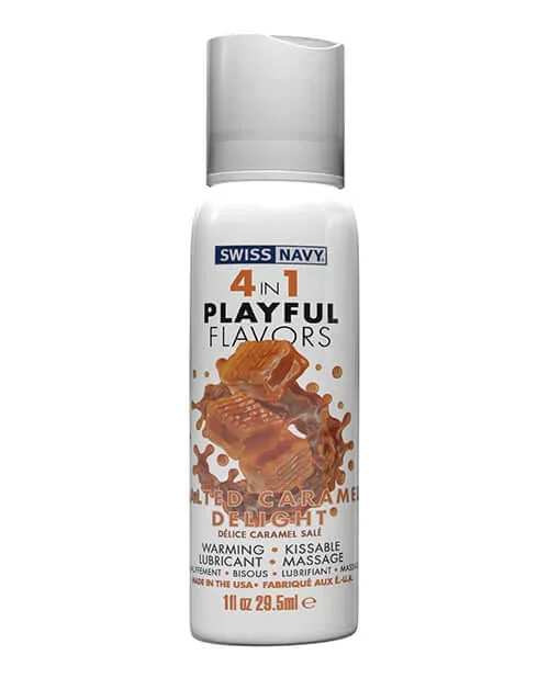 Swiss Navy 4 In 1 Salted Caramel Flavored Lubricant 1 Oz