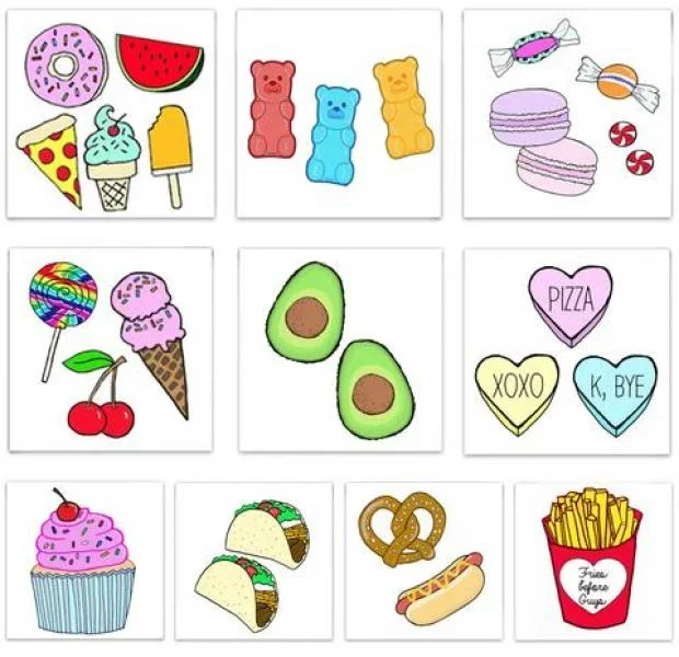 The Foodie – Temporary Tattoo Pack