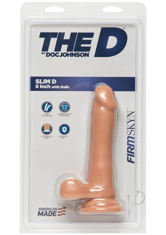The Slim D Firmskyn W/balls 6 Vanilla Dildo – Ultimate Pleasure and Comfort