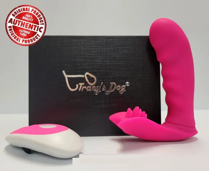 Tracy’s Dog Wearable Butterfly Remote Control Vibrator Pink