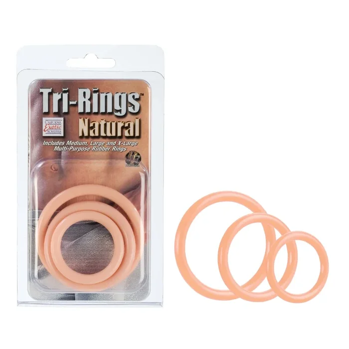 Tri Rings Natural Set 3 Piece Cock Ring Set