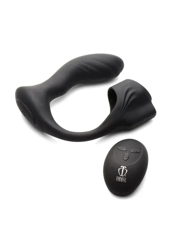 Trinity Men 7x Silicone Prostate Plug with Ball Stretcher and Remote Control