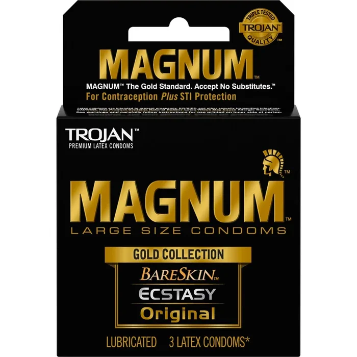 Trojan Magnum Large Condoms Gold 3-Pack