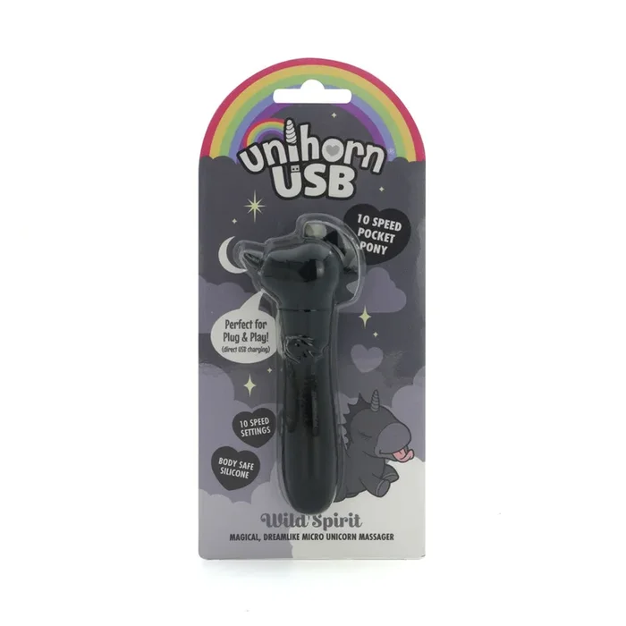Unihorn – USB Bullet – Wild Spirit – Black USB Rechargeable Vibrating Bullet