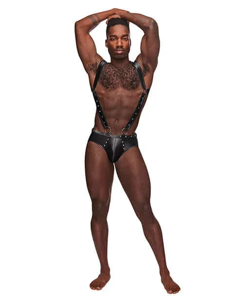 Uranus Studded Harness Black L/XL: Dare to Bare and Dominate!