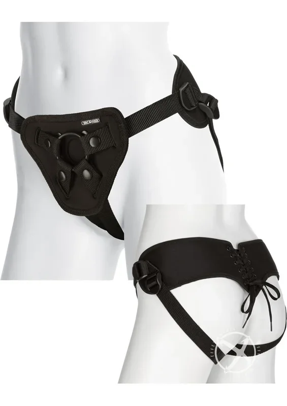 Vac-U-Lock Platinum Corset Harness with Plug
