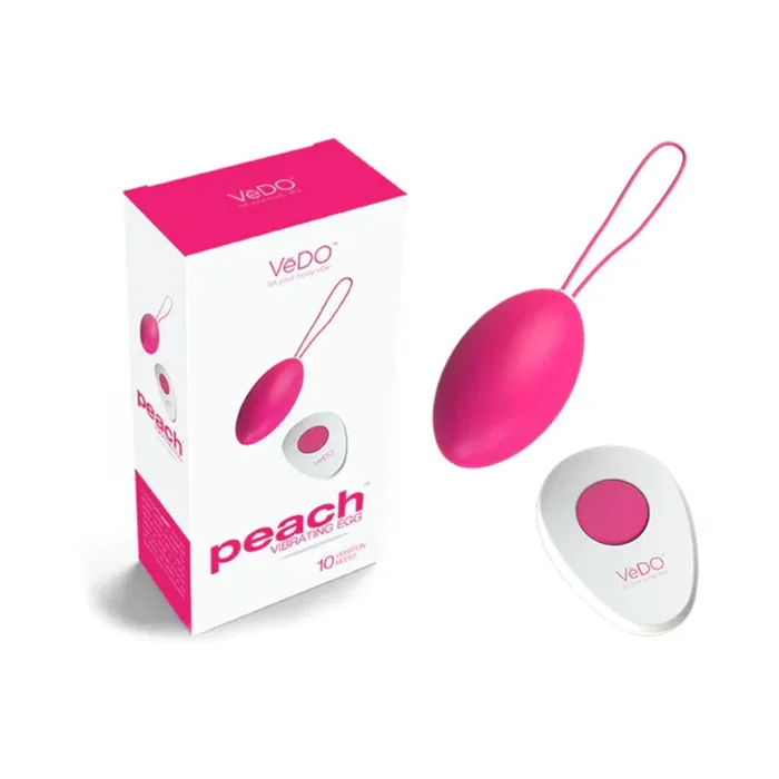 VeDO Peach Rechargeable Egg Vibe – Foxy Pink