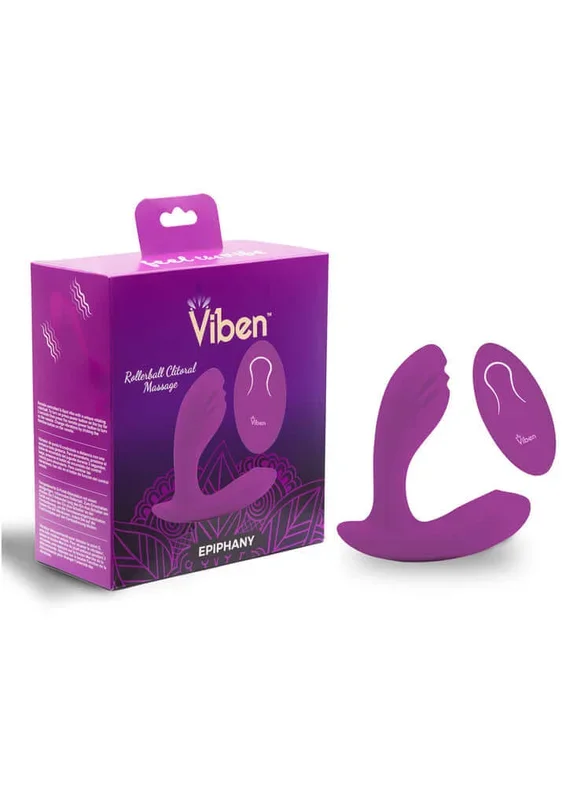 Viben Epiphany Roller Ball Clitoral Massager Berry