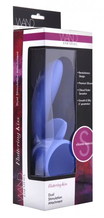 Wand Essentials Fluttering Kiss Dual Stimulation Silicone Wand Attachment