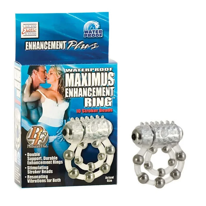 Waterproof Maximus Enhancement Ring 10 Stroker Beads